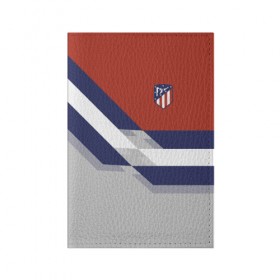 Обложка для паспорта матовая кожа с принтом Атлетико Мадрид 2018 , натуральная матовая кожа | размер 19,3 х 13,7 см; прозрачные пластиковые крепления | атлетико мадрид | полосы | эмблема