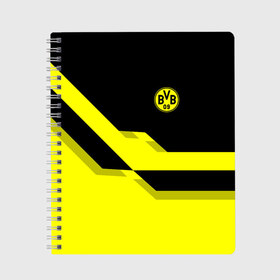 Тетрадь с принтом FC Borussia Dortmund 2018 , 100% бумага | 48 листов, плотность листов — 60 г/м2, плотность картонной обложки — 250 г/м2. Листы скреплены сбоку удобной пружинной спиралью. Уголки страниц и обложки скругленные. Цвет линий — светло-серый
 | боруссия | дортмунд
