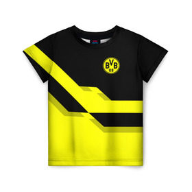 Детская футболка 3D с принтом FC Borussia Dortmund 2018 , 100% гипоаллергенный полиэфир | прямой крой, круглый вырез горловины, длина до линии бедер, чуть спущенное плечо, ткань немного тянется | Тематика изображения на принте: боруссия | дортмунд