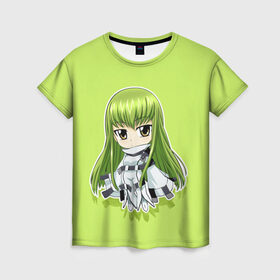 Женская футболка 3D с принтом Code Geass - С.С. , 100% полиэфир ( синтетическое хлопкоподобное полотно) | прямой крой, круглый вырез горловины, длина до линии бедер | гиас | код гиас | лилуш | сиси