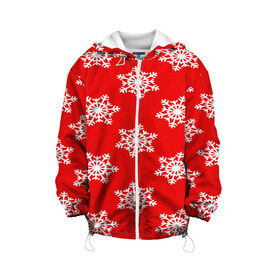 Детская куртка 3D с принтом Snow , 100% полиэстер | застежка — молния, подол и капюшон оформлены резинкой с фиксаторами, по бокам — два кармана без застежек, один потайной карман на груди, плотность верхнего слоя — 90 г/м2; плотность флисового подклада — 260 г/м2 | Тематика изображения на принте: new year | santa | дед мороз | елка | елочки | новогодний | новый год | рождество | сантаклаус | снег | снежинки