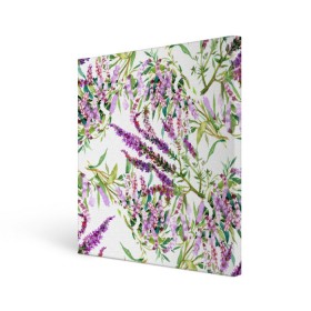 Холст квадратный с принтом Лаванда , 100% ПВХ |  | Тематика изображения на принте: vppdgryphon | арт | лаванда | лес | тропики | франция | цветок | цветы