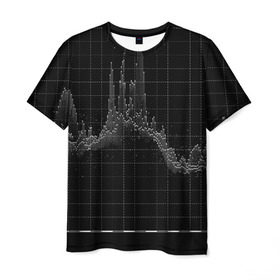 Мужская футболка 3D с принтом diagram , 100% полиэфир | прямой крой, круглый вырез горловины, длина до линии бедер | Тематика изображения на принте: technology | график | черный