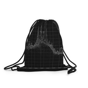 Рюкзак-мешок 3D с принтом diagram , 100% полиэстер | плотность ткани — 200 г/м2, размер — 35 х 45 см; лямки — толстые шнурки, застежка на шнуровке, без карманов и подкладки | technology | график | черный