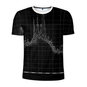 Мужская футболка 3D спортивная с принтом diagram , 100% полиэстер с улучшенными характеристиками | приталенный силуэт, круглая горловина, широкие плечи, сужается к линии бедра | technology | график | черный