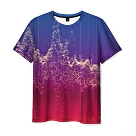 Мужская футболка 3D с принтом Новогодние секунды , 100% полиэфир | прямой крой, круглый вырез горловины, длина до линии бедер | график | цифры | яркий