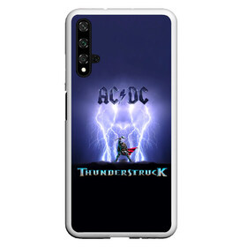 Чехол для Honor 20 с принтом AC DC Тор молнии , Силикон | Область печати: задняя сторона чехла, без боковых панелей | Тематика изображения на принте: ac dc | acdc | ангус янг | блюз рок | группа | крис слэйд | рок | рок н ролл | стиви янг | хард рок | эксл роуз