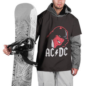 Накидка на куртку 3D с принтом Чёрт AC/DC , 100% полиэстер |  | ac dc | acdc | ангус янг | блюз рок | крис слэйд | рок группа | рок н ролл | стиви янг | хард рок | эксл роуз