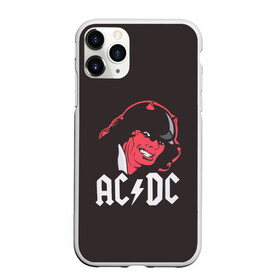 Чехол для iPhone 11 Pro матовый с принтом Чёрт AC DC , Силикон |  | ac dc | acdc | ангус янг | блюз рок | крис слэйд | рок группа | рок н ролл | стиви янг | хард рок | эксл роуз