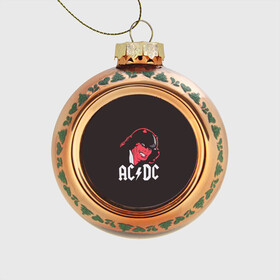Стеклянный ёлочный шар с принтом Чёрт AC/DC , Стекло | Диаметр: 80 мм | ac dc | acdc | ангус янг | блюз рок | крис слэйд | рок группа | рок н ролл | стиви янг | хард рок | эксл роуз