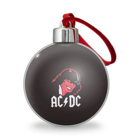 Ёлочный шар с принтом Чёрт AC/DC , Пластик | Диаметр: 77 мм | ac dc | acdc | ангус янг | блюз рок | крис слэйд | рок группа | рок н ролл | стиви янг | хард рок | эксл роуз