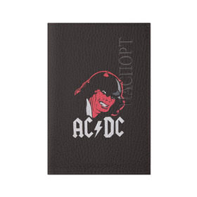 Обложка для паспорта матовая кожа с принтом Чёрт AC/DC , натуральная матовая кожа | размер 19,3 х 13,7 см; прозрачные пластиковые крепления | ac dc | acdc | ангус янг | блюз рок | крис слэйд | рок группа | рок н ролл | стиви янг | хард рок | эксл роуз
