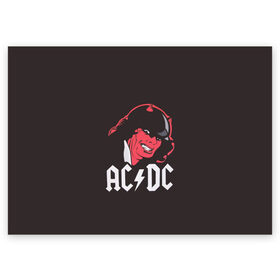 Поздравительная открытка с принтом Чёрт AC/DC , 100% бумага | плотность бумаги 280 г/м2, матовая, на обратной стороне линовка и место для марки
 | Тематика изображения на принте: ac dc | acdc | ангус янг | блюз рок | крис слэйд | рок группа | рок н ролл | стиви янг | хард рок | эксл роуз