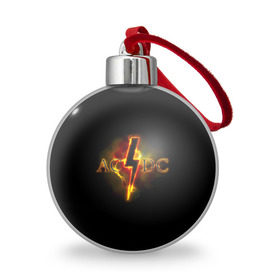 Ёлочный шар с принтом AC/DC огонь , Пластик | Диаметр: 77 мм | ac dc | acdc | ангус янг | блюз рок | крис слэйд | надпись | рок группа | рок н ролл | стиви янг | хард рок | эксл роуз