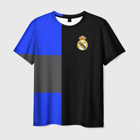Мужская футболка 3D с принтом Real Madrid 2018 Black Version , 100% полиэфир | прямой крой, круглый вырез горловины, длина до линии бедер | Тематика изображения на принте: emirates | fc | real madrid | клуб | мяч | реал мадрид