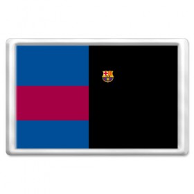 Магнит 45*70 с принтом FC Barcelona Black Version , Пластик | Размер: 78*52 мм; Размер печати: 70*45 | 