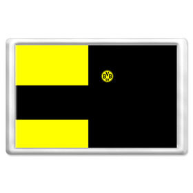 Магнит 45*70 с принтом FC Borussia Dortmund Black , Пластик | Размер: 78*52 мм; Размер печати: 70*45 | Тематика изображения на принте: боруссия | дортмунд