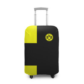 Чехол для чемодана 3D с принтом FC Borussia Dortmund Black , 86% полиэфир, 14% спандекс | двустороннее нанесение принта, прорези для ручек и колес | Тематика изображения на принте: боруссия | дортмунд