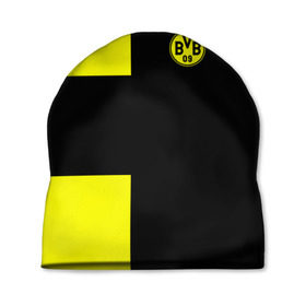 Шапка 3D с принтом FC Borussia Dortmund Black , 100% полиэстер | универсальный размер, печать по всей поверхности изделия | боруссия | дортмунд