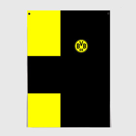 Постер с принтом FC Borussia Dortmund Black , 100% бумага
 | бумага, плотность 150 мг. Матовая, но за счет высокого коэффициента гладкости имеет небольшой блеск и дает на свету блики, но в отличии от глянцевой бумаги не покрыта лаком | боруссия | дортмунд