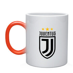Кружка хамелеон с принтом Juventus Football Club , керамика | меняет цвет при нагревании, емкость 330 мл | juventus football club