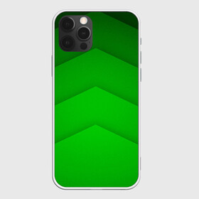 Чехол для iPhone 12 Pro с принтом GREEN STRIPES / ЗЕЛЁНЫЕ ПОЛОСЫ , силикон | область печати: задняя сторона чехла, без боковых панелей | абстракция | геометрия | зеленый | модные.мода | пирамиды | полосы.линии | тренды | треугольники | узоры