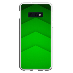 Чехол для Samsung S10E с принтом GREEN STRIPES ЗЕЛЁНЫЕ ПОЛОСЫ , Силикон | Область печати: задняя сторона чехла, без боковых панелей | абстракция | геометрия | зеленый | модные.мода | пирамиды | полосы.линии | тренды | треугольники | узоры