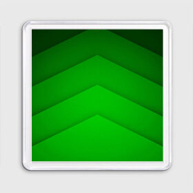 Магнит 55*55 с принтом Зеленые полосы , Пластик | Размер: 65*65 мм; Размер печати: 55*55 мм | абстракция | геометрия | зеленый | модные.мода | пирамиды | полосы.линии | тренды | треугольники | узоры
