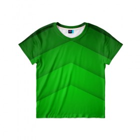 Детская футболка 3D с принтом Зеленые полосы , 100% гипоаллергенный полиэфир | прямой крой, круглый вырез горловины, длина до линии бедер, чуть спущенное плечо, ткань немного тянется | абстракция | геометрия | зеленый | модные.мода | пирамиды | полосы.линии | тренды | треугольники | узоры