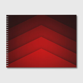 Альбом для рисования с принтом Красные полосы , 100% бумага
 | матовая бумага, плотность 200 мг. | абстракция | геометрия | красный | модные.мода | оттенки | пирамиды | полосы.линии | тренды | треугольники | узоры