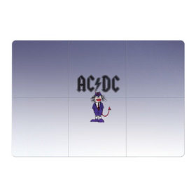 Магнитный плакат 3Х2 с принтом AC/DC чертенок , Полимерный материал с магнитным слоем | 6 деталей размером 9*9 см | 