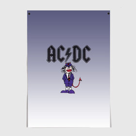 Постер с принтом AC/DC чертенок , 100% бумага
 | бумага, плотность 150 мг. Матовая, но за счет высокого коэффициента гладкости имеет небольшой блеск и дает на свету блики, но в отличии от глянцевой бумаги не покрыта лаком | 