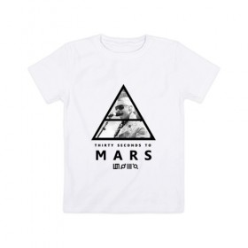 Детская футболка хлопок с принтом Thirty Seconds to Mars , 100% хлопок | круглый вырез горловины, полуприлегающий силуэт, длина до линии бедер | 30 seconds to mars | 30 секунд до марса | 30stm | thirty seconds to mars | альтернативный | гранж | группа | джаред | лето | нео | орел | пост | прогрессивны | прогрессивный | рок | хард | шеннон