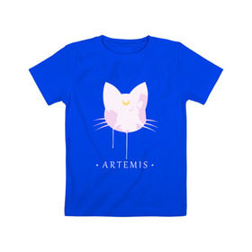 Детская футболка хлопок с принтом Artemis , 100% хлопок | круглый вырез горловины, полуприлегающий силуэт, длина до линии бедер | anime | sailor moon | аниме | сейлор мун