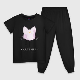 Детская пижама хлопок с принтом Artemis , 100% хлопок |  брюки и футболка прямого кроя, без карманов, на брюках мягкая резинка на поясе и по низу штанин
 | anime | sailor moon | аниме | сейлор мун