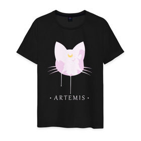 Мужская футболка хлопок с принтом Artemis , 100% хлопок | прямой крой, круглый вырез горловины, длина до линии бедер, слегка спущенное плечо. | anime | sailor moon | аниме | сейлор мун