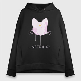 Женское худи Oversize хлопок с принтом Artemis , френч-терри — 70% хлопок, 30% полиэстер. Мягкий теплый начес внутри —100% хлопок | боковые карманы, эластичные манжеты и нижняя кромка, капюшон на магнитной кнопке | anime | sailor moon | аниме | сейлор мун