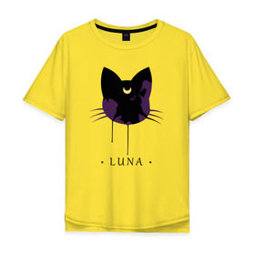 Мужская футболка хлопок Oversize с принтом Luna , 100% хлопок | свободный крой, круглый ворот, “спинка” длиннее передней части | Тематика изображения на принте: anime | sailor moon | аниме | сейлор мун
