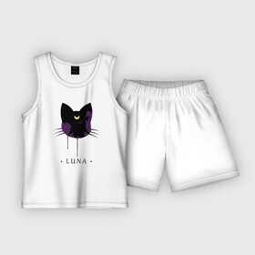 Детская пижама с шортами хлопок с принтом Luna кошка ,  |  | anime | sailor moon | аниме | сейлор мун