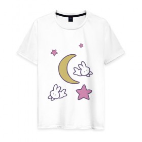 Мужская футболка хлопок с принтом Луна , 100% хлопок | прямой крой, круглый вырез горловины, длина до линии бедер, слегка спущенное плечо. | Тематика изображения на принте: anime | sailor moon | аниме | сейлор мун