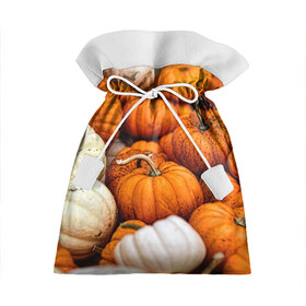 Подарочный 3D мешок с принтом тыквы , 100% полиэстер | Размер: 29*39 см | halloween | дача | овощи | октябрь | оранжевый | осень | сентябрь | тыква | хеллуин