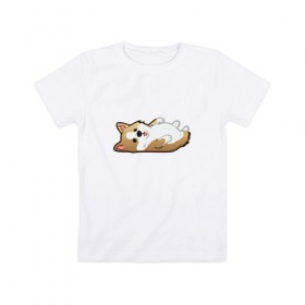 Детская футболка хлопок с принтом Собака 2018 , 100% хлопок | круглый вырез горловины, полуприлегающий силуэт, длина до линии бедер | 