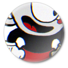 Значок с принтом Cuphead ,  металл | круглая форма, металлическая застежка в виде булавки | Тематика изображения на принте: cuphead