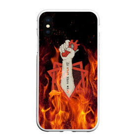 Чехол для iPhone XS Max матовый с принтом Hot Heart , Силикон | Область печати: задняя сторона чехла, без боковых панелей | Тематика изображения на принте: fire | heart | hot | satan | горячий | красный | культ | надписи | огниво | огонь | пекло | рок | рокнролл | рука | сатана | секта | сердце | сила | тату | черный | яркие