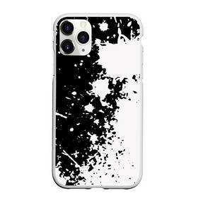 Чехол для iPhone 11 Pro матовый с принтом Брызги краски , Силикон |  | абстракция | белое | брызги | краска | пятно | черное