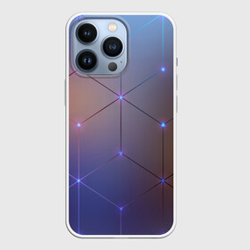 Чехол для iPhone 13 Pro с принтом НЕЙРОННАЯ СЕТЬ | NEURAL NETWORK ,  |  | abstraction | geometry | hexagon | neon | neuronet | paints | stripes | texture | triangle | абстракция | брызги | геометрия | краски | нейросеть | неон | неоновый | соты | текстура