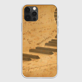 Чехол для iPhone 12 Pro Max с принтом Клавиши пианино , Силикон |  | для | до | клавиши | ля | мелодия | ми | музыка | музыканта | ноты | оркестр | пианино | подарок | ре | рояль | си | соль | стан | фа