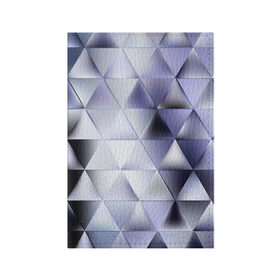 Обложка для паспорта матовая кожа с принтом Metallic triangles , натуральная матовая кожа | размер 19,3 х 13,7 см; прозрачные пластиковые крепления | текстура | треугольник
