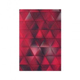 Обложка для паспорта матовая кожа с принтом Dark Red , натуральная матовая кожа | размер 19,3 х 13,7 см; прозрачные пластиковые крепления | red | геометрия | красный | треугольник