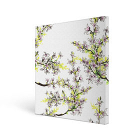 Холст квадратный с принтом Сакура , 100% ПВХ |  | Тематика изображения на принте: арт | краска | прикольные | сакура | тропики | цветные | цветок | цветы | япония